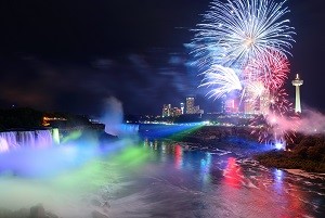 Niagara Falls New years eve fireworks